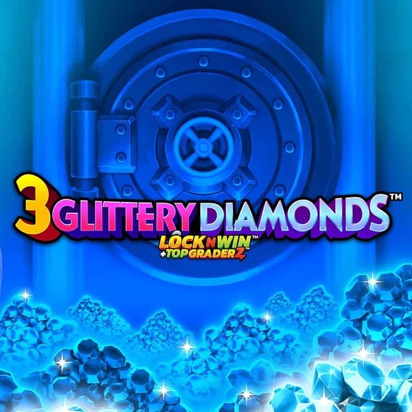 Logo of 3 Glittery Diamonds from PearFiction Studios at Vicibet Casino