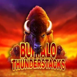 Buffalo Thunderstacks online game logo by Amatic Industries on vicibetcasinoo.com