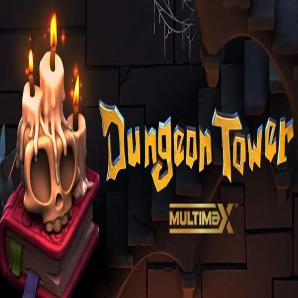 Dungeon Tower slot logo by Peter & Sons at Vicibet CasinoDungeon Tower