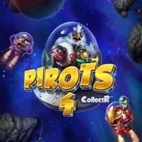 Pirots 4 slot logo by ELK Studios at Vicibet Casino
