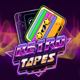 Retro Tapes slot logo by Push Gaming at Vicibet CasinoRetro Tapes